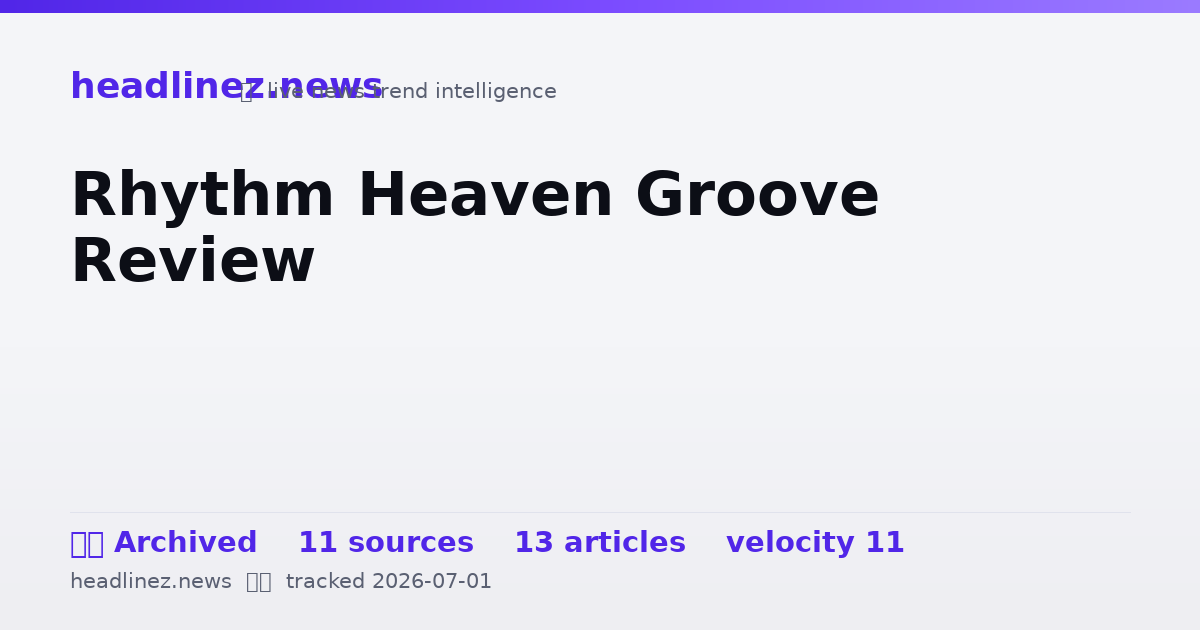 Visual summary for Rhythm Heaven Groove Review
