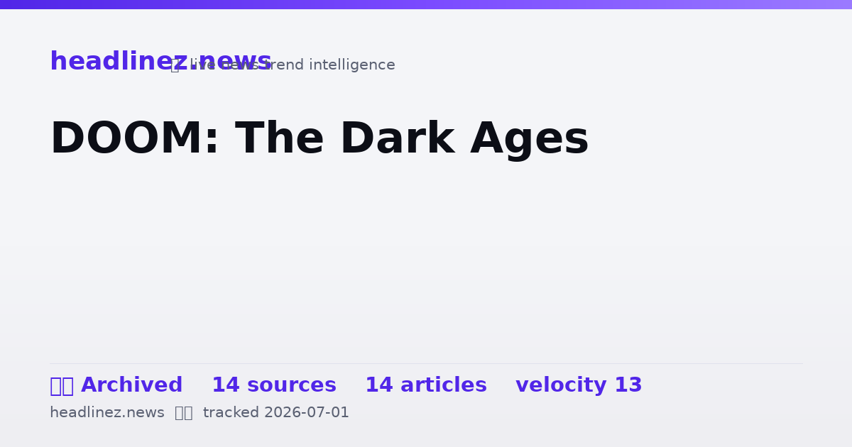 Visual summary for DOOM: The Dark Ages