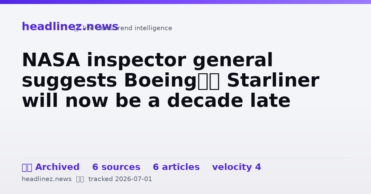 Visual summary for NASA inspector general suggests Boeing’s Starliner will now be a decade late