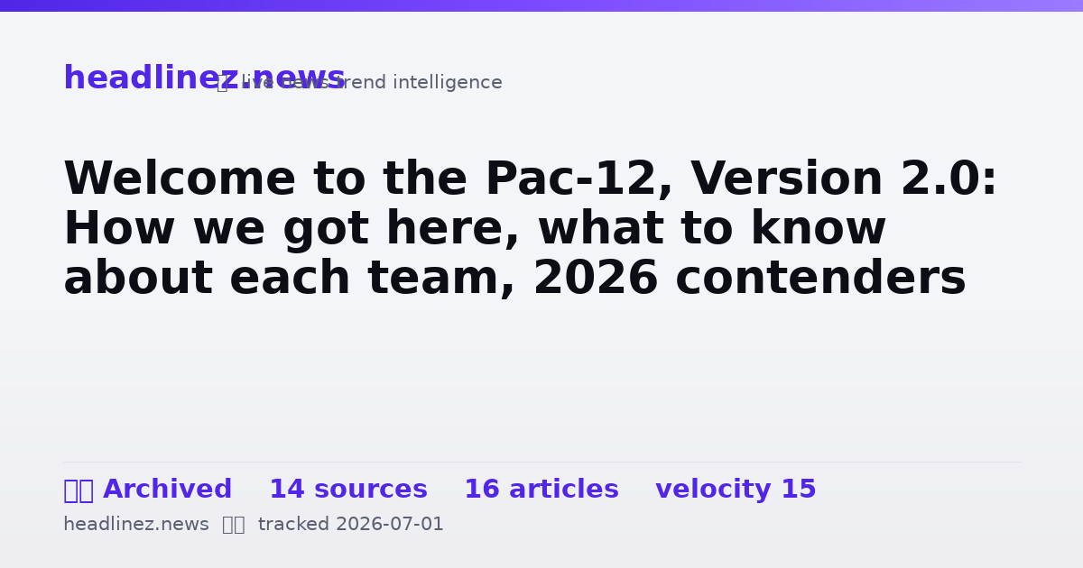 Visual summary for Welcome to the Pac-12, Version 2.0: How we got here, what to know about each team, 2026 contenders