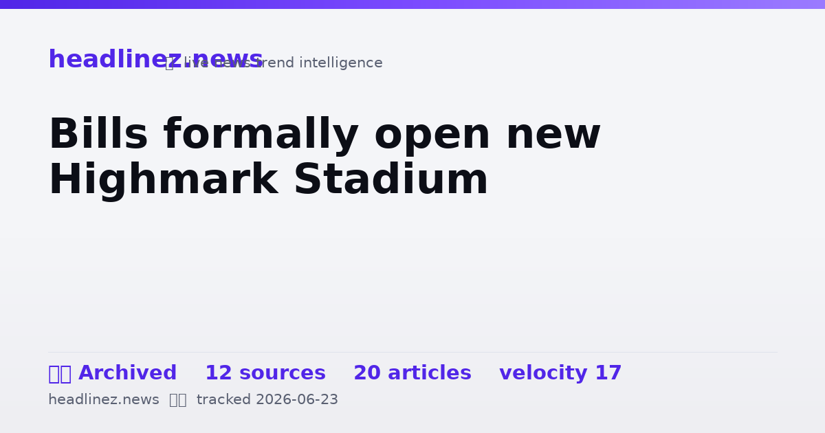 Visual summary for Bills formally open new Highmark Stadium