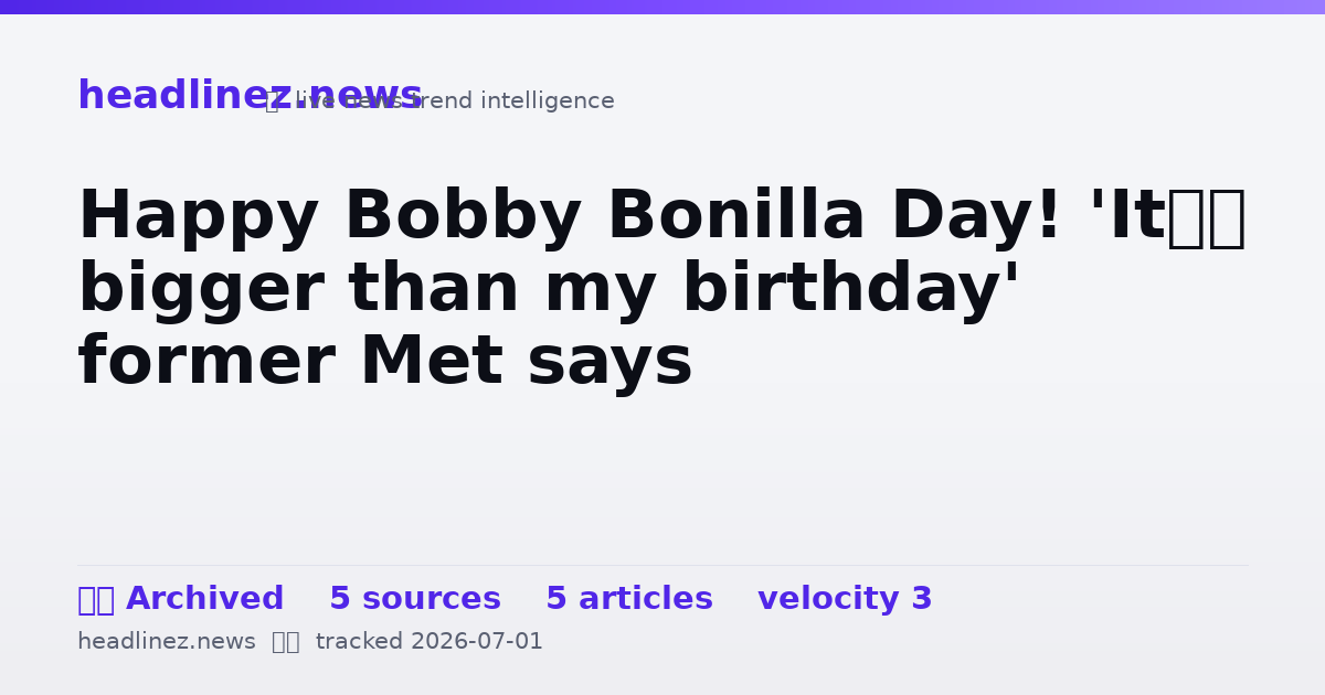 Visual summary for Happy Bobby Bonilla Day! 'It’s bigger than my birthday' former Met says