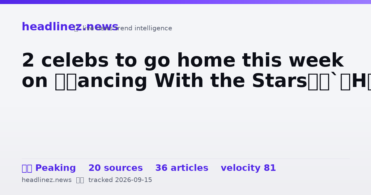 Visual summary for 2 celebs to go home this week on ‘Dancing With the Stars’