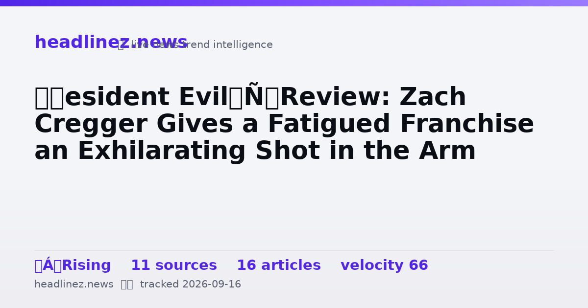 Visual summary for ‘Resident Evil’ Review: Zach Cregger Gives a Fatigued Franchise an Exhilarating Shot in the Arm