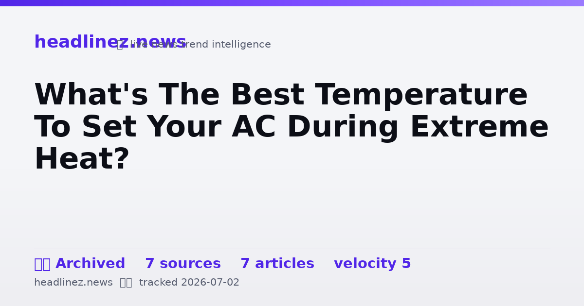Visual summary for What's The Best Temperature To Set Your AC During Extreme Heat?