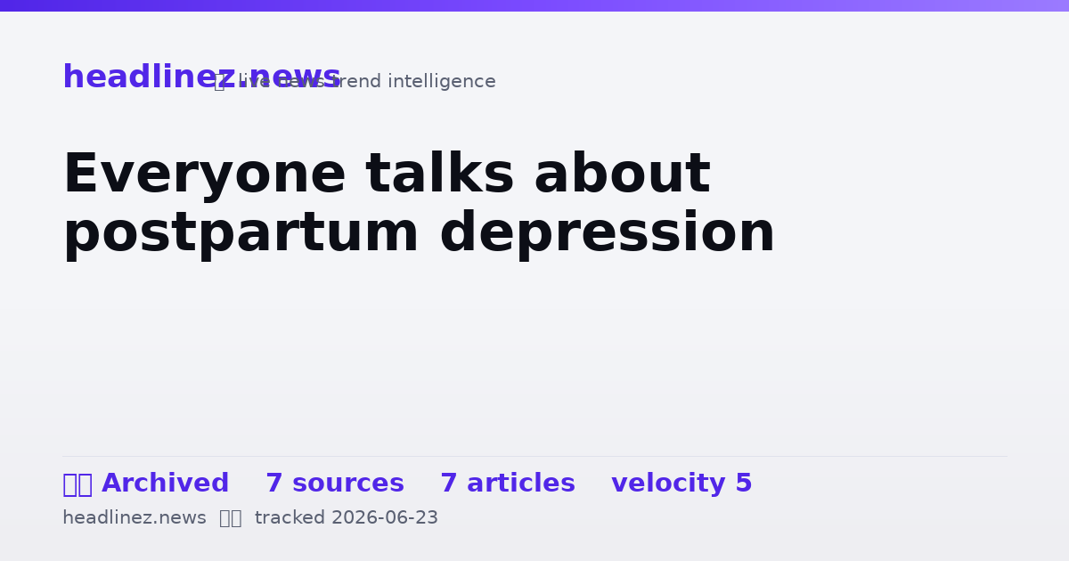 Visual summary for Everyone talks about postpartum depression