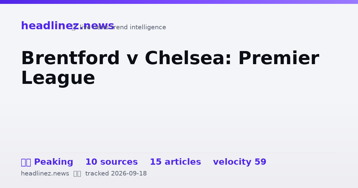 Visual summary for Brentford v Chelsea: Premier League