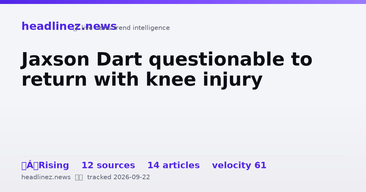 Visual summary for Jaxson Dart questionable to return with knee injury