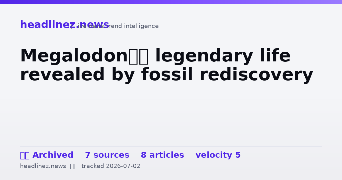 Visual summary for Megalodon’s legendary life revealed by fossil rediscovery