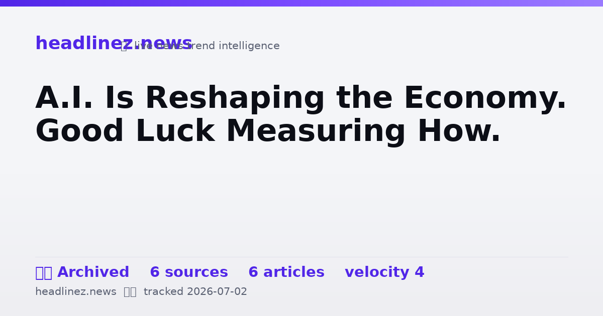 Visual summary for A.I. Is Reshaping the Economy. Good Luck Measuring How.