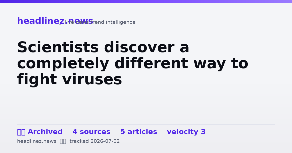 Visual summary for Scientists discover a completely different way to fight viruses