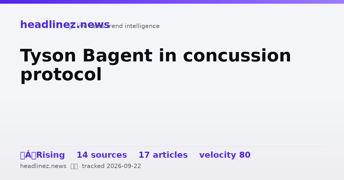 Visual summary for Tyson Bagent in concussion protocol