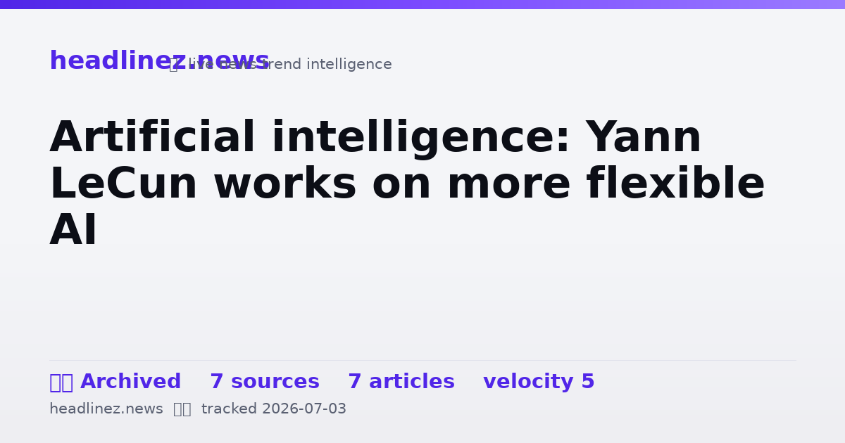 Visual summary for Artificial intelligence: Yann LeCun works on more flexible AI
