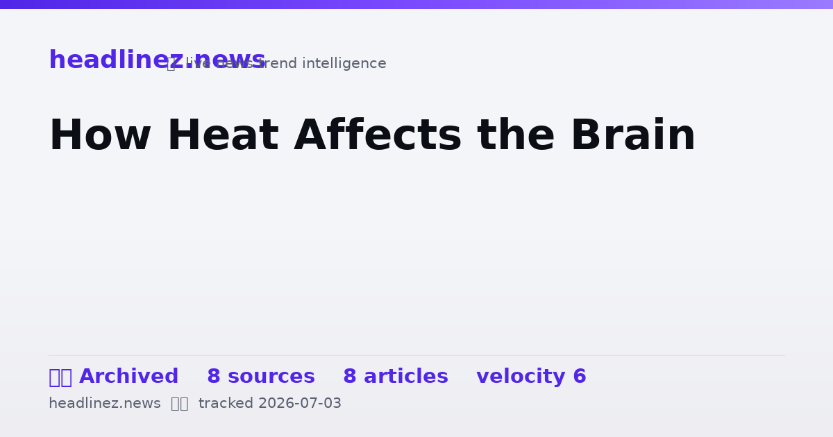 Visual summary for How Heat Affects the Brain
