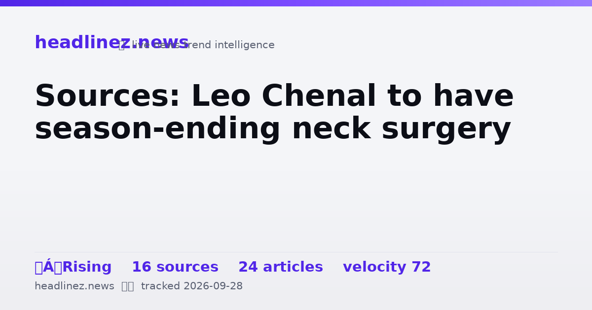 Visual summary for Sources: Leo Chenal to have season-ending neck surgery