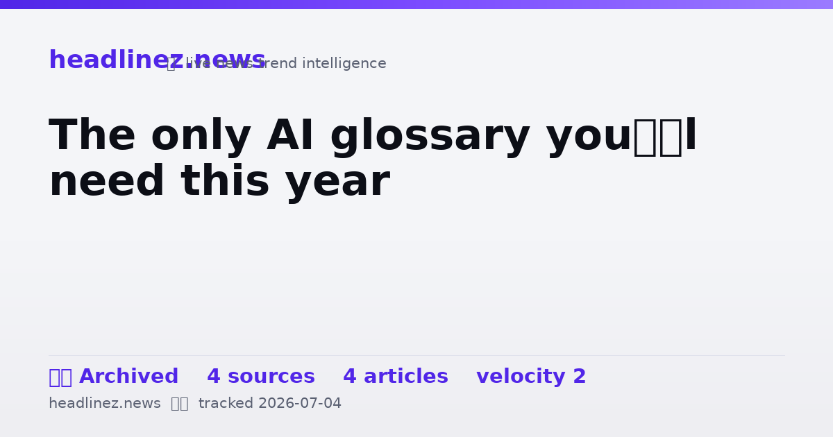 Visual summary for The only AI glossary you’ll need this year