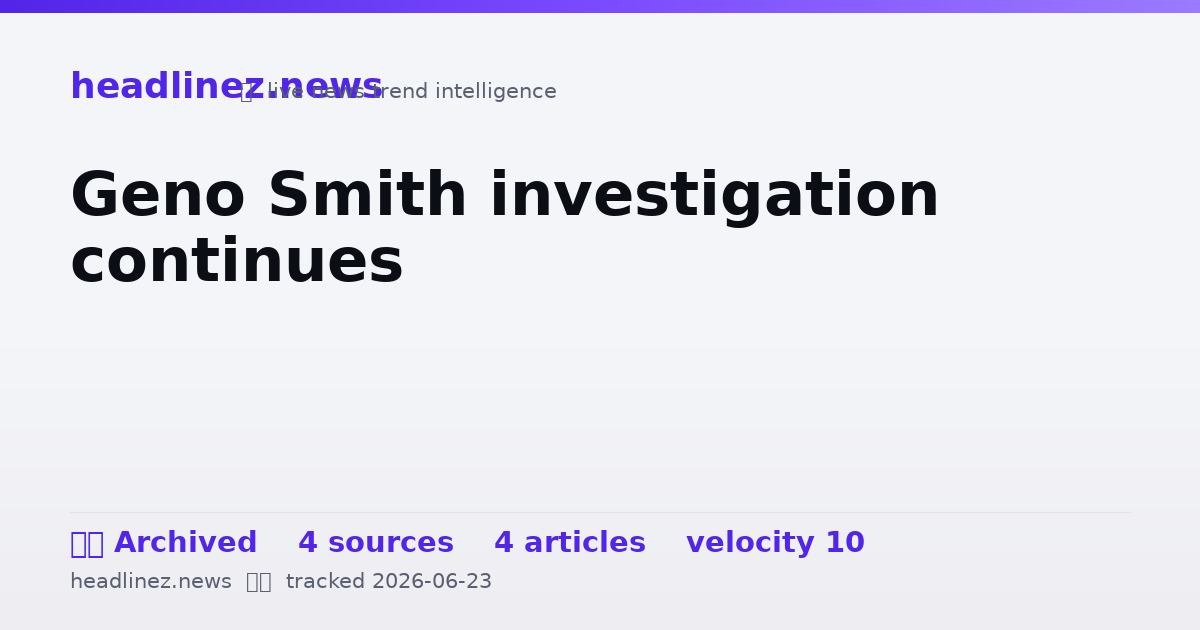Visual summary for Geno Smith investigation continues