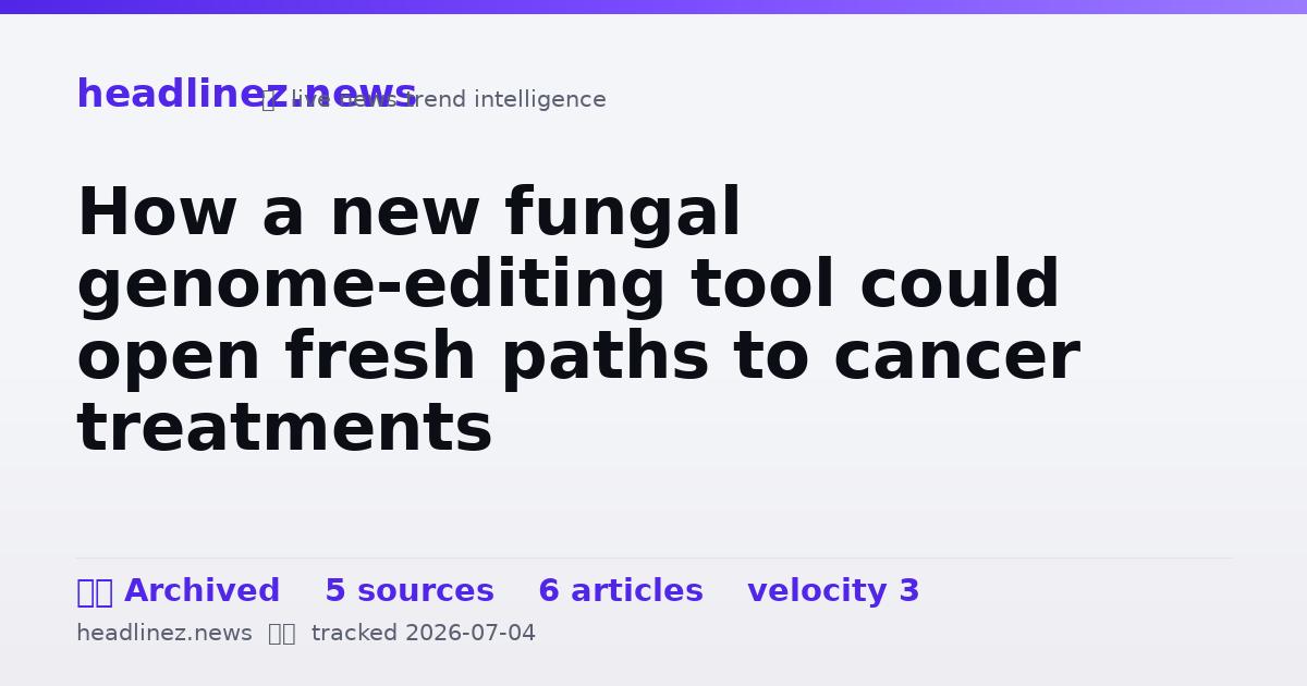 Visual summary for How a new fungal genome-editing tool could open fresh paths to cancer treatments