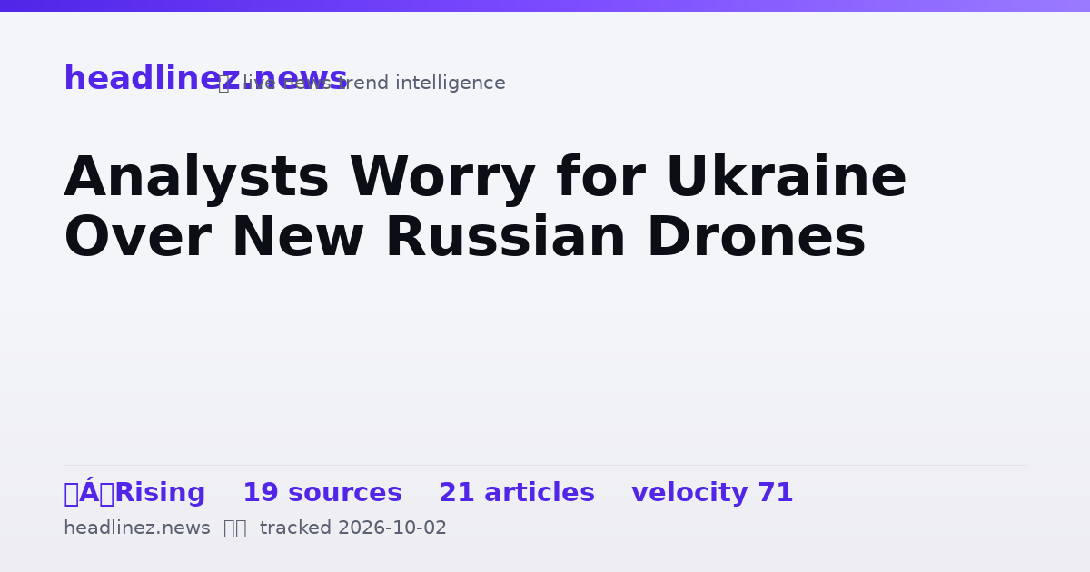 Visual summary for Analysts Worry for Ukraine Over New Russian Drones