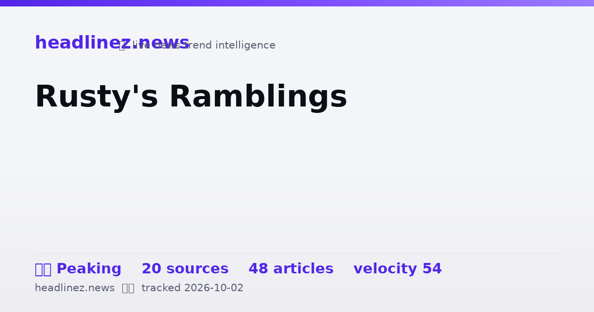 Visual summary for Rusty's Ramblings