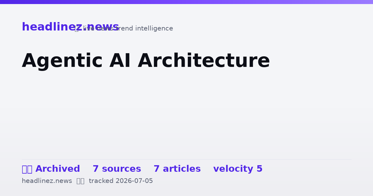 Visual summary for Agentic AI Architecture
