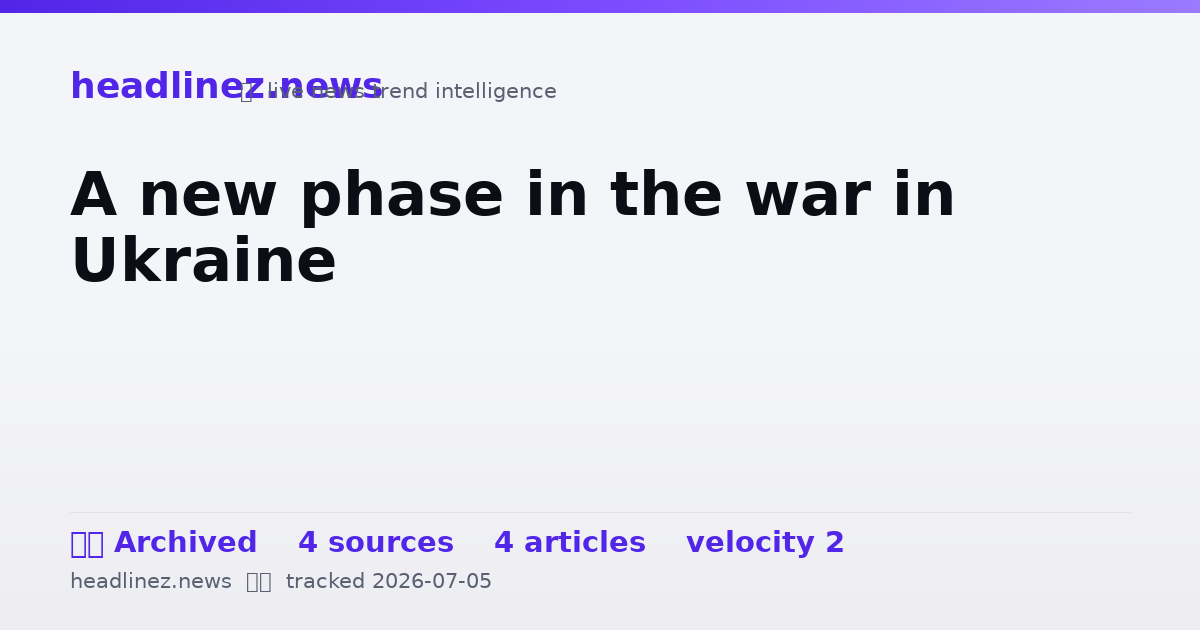 Visual summary for A new phase in the war in Ukraine