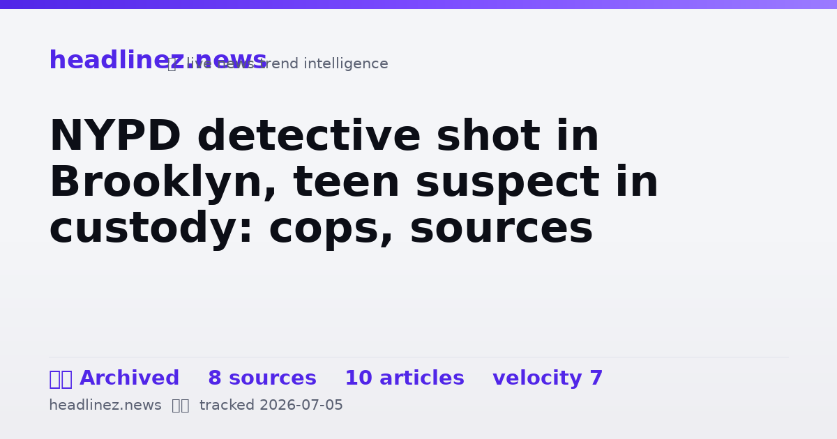 Visual summary for NYPD detective shot in Brooklyn, teen suspect in custody: cops, sources