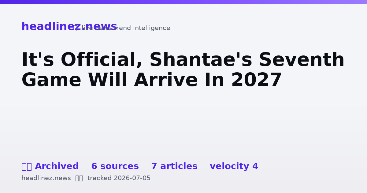 Visual summary for It's Official, Shantae's Seventh Game Will Arrive In 2027