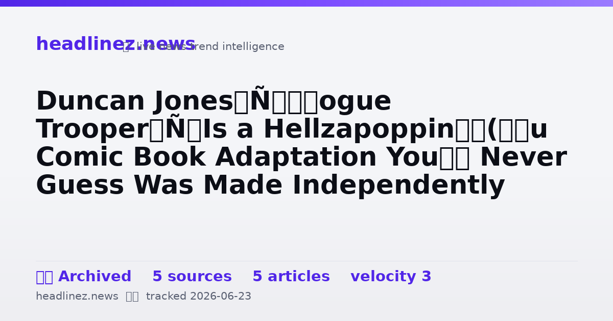 Visual summary for Duncan Jones’ ‘Rogue Trooper’ Is a Hellzapoppin’ Comic Book Adaptation You’d Never Guess Was Made Independently