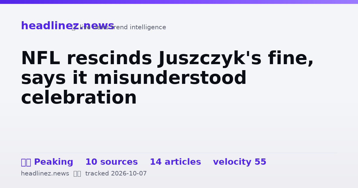 Visual summary for NFL rescinds Juszczyk's fine, says it misunderstood celebration
