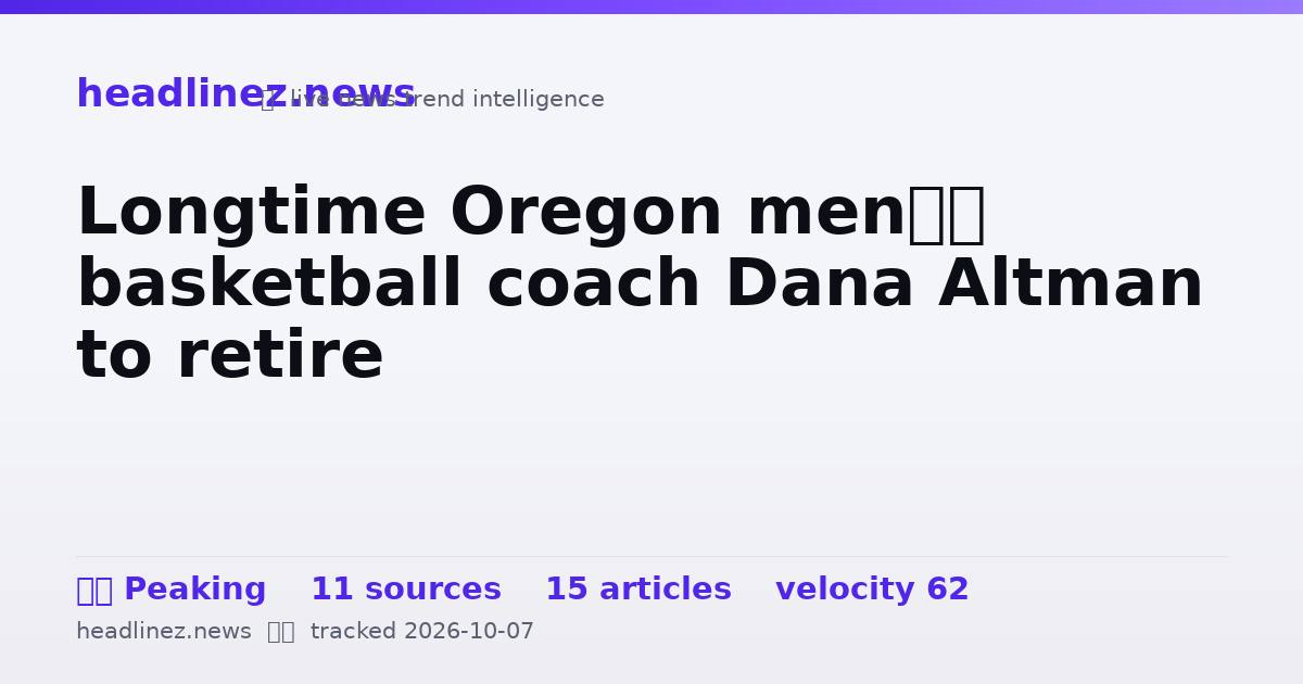 Visual summary for Longtime Oregon men’s basketball coach Dana Altman to retire