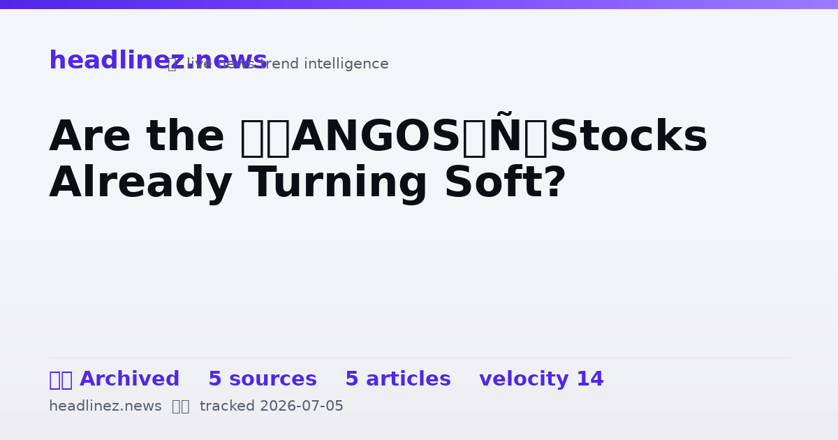 Visual summary for Are the ‘MANGOS’ Stocks Already Turning Soft?