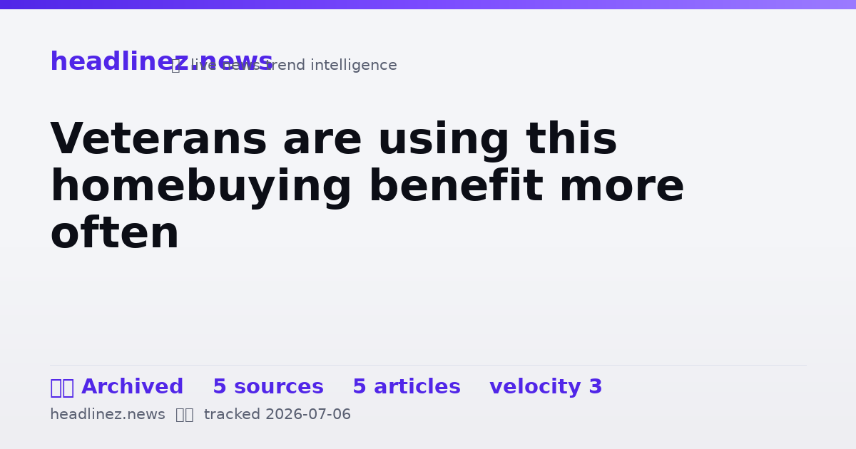 Visual summary for Veterans are using this homebuying benefit more often