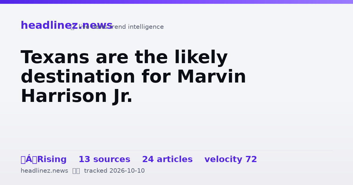 Visual summary for Texans are the likely destination for Marvin Harrison Jr.