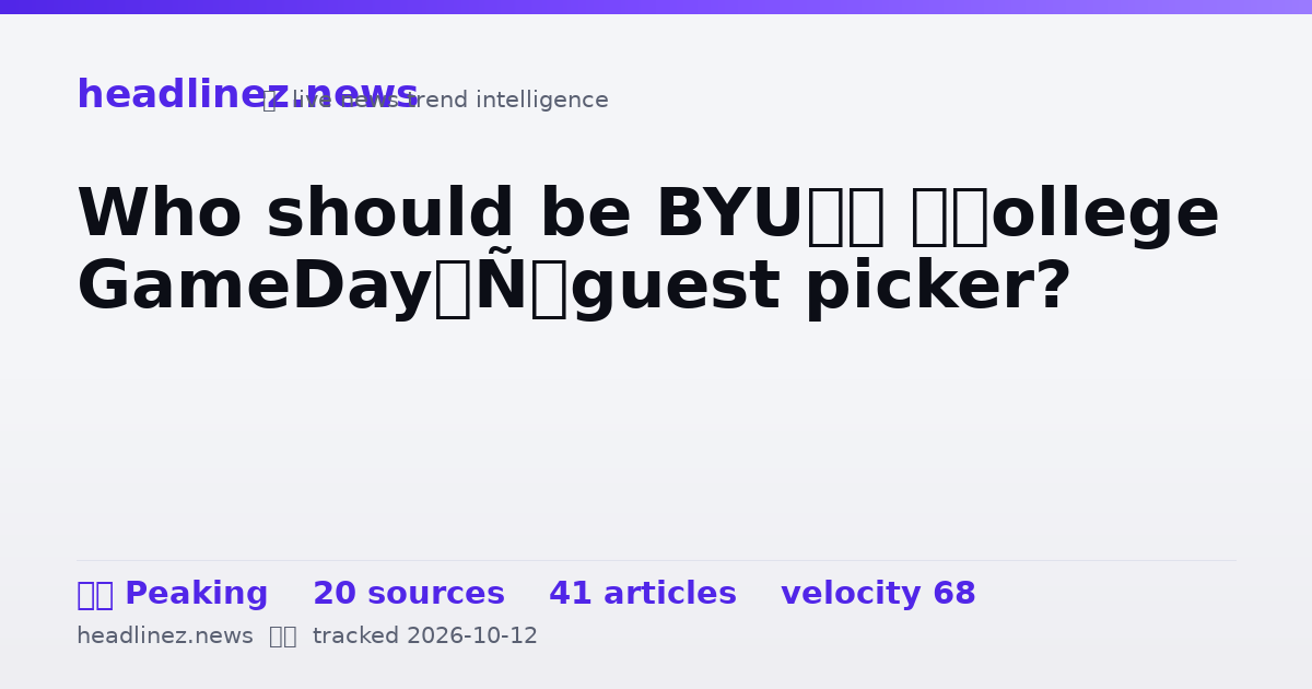 Visual summary for Who should be BYU’s ‘College GameDay’ guest picker?