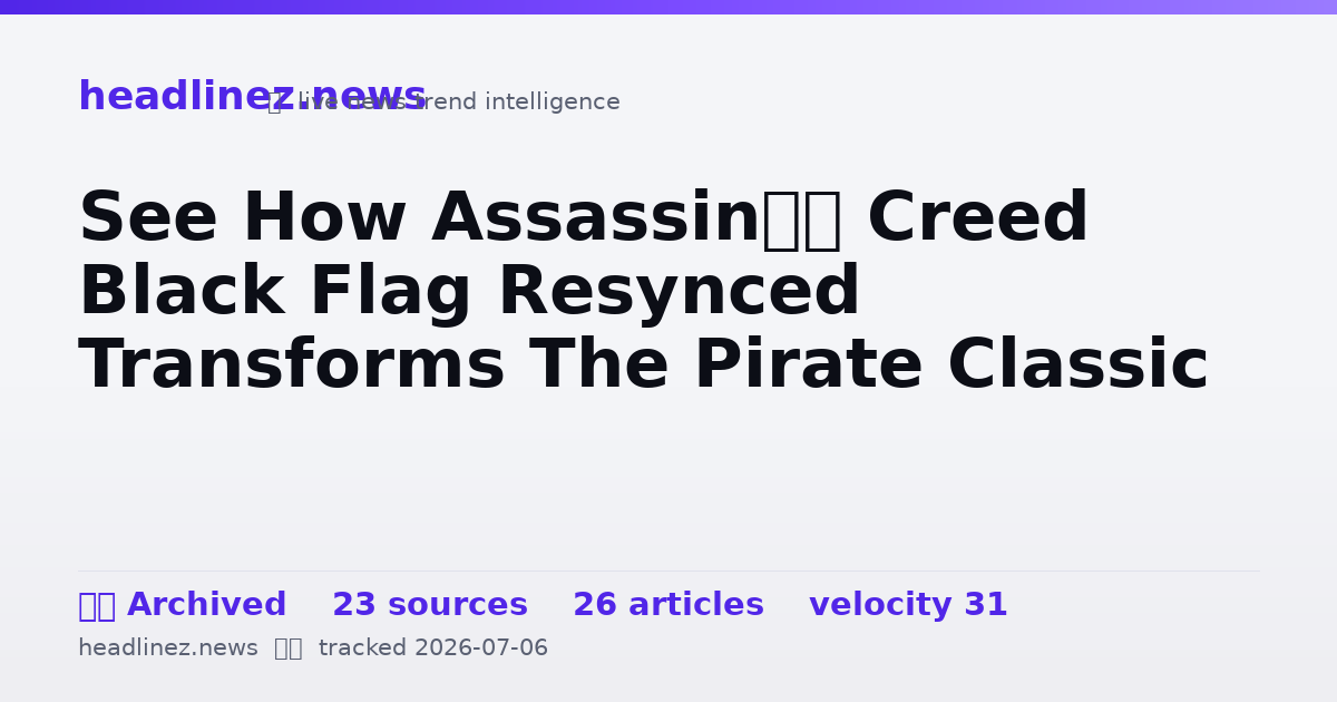 Visual summary for See How Assassin’s Creed Black Flag Resynced Transforms The Pirate Classic
