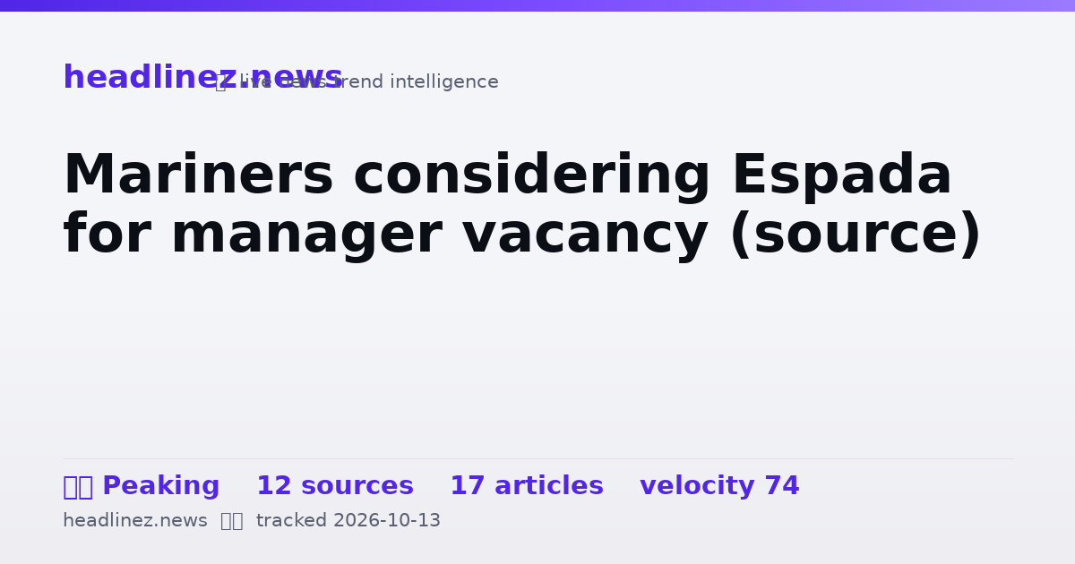 Visual summary for Mariners considering Espada for manager vacancy (source)