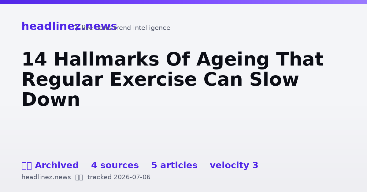 Visual summary for 14 Hallmarks Of Ageing That Regular Exercise Can Slow Down