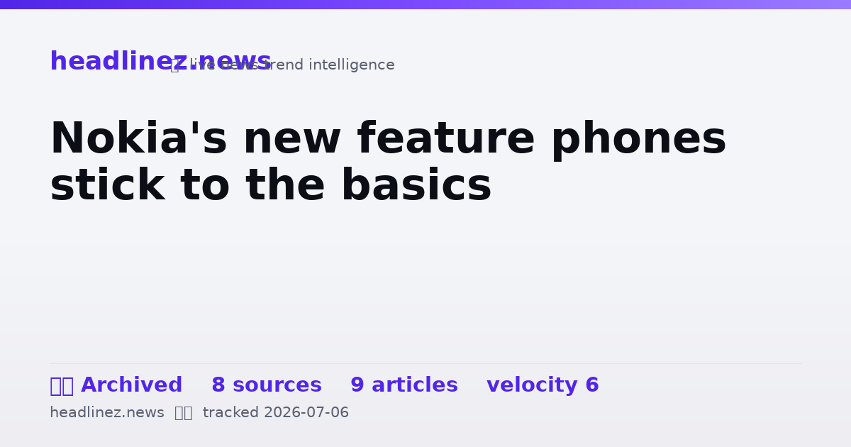 Visual summary for Nokia's new feature phones stick to the basics