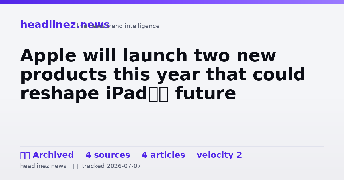Visual summary for Apple will launch two new products this year that could reshape iPad’s future