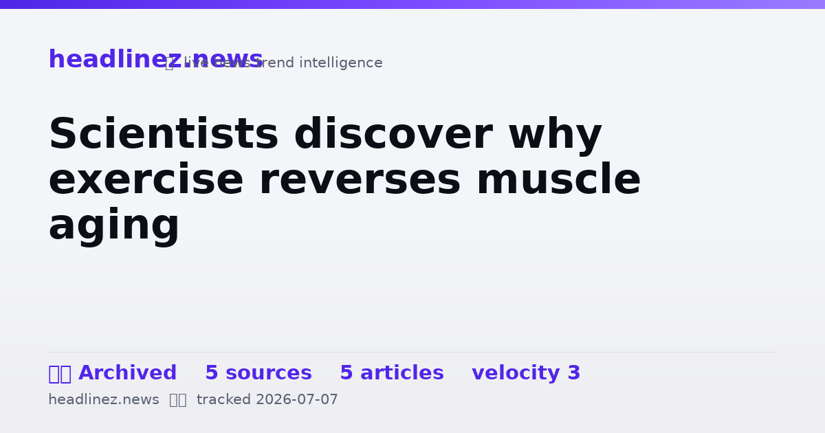 Visual summary for Scientists discover why exercise reverses muscle aging
