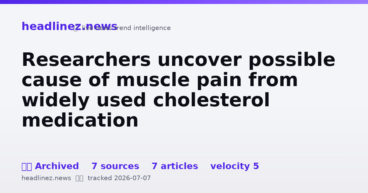 Visual summary for Researchers uncover possible cause of muscle pain from widely used cholesterol medication