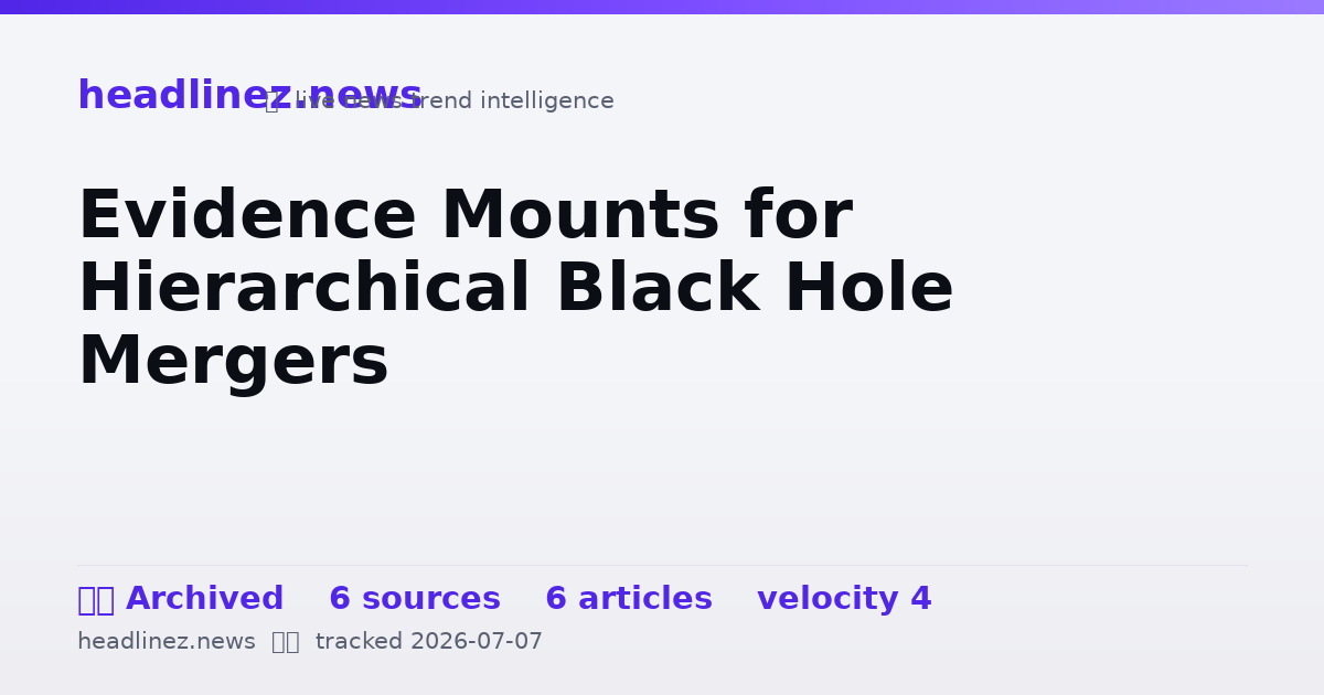 Visual summary for Evidence Mounts for Hierarchical Black Hole Mergers