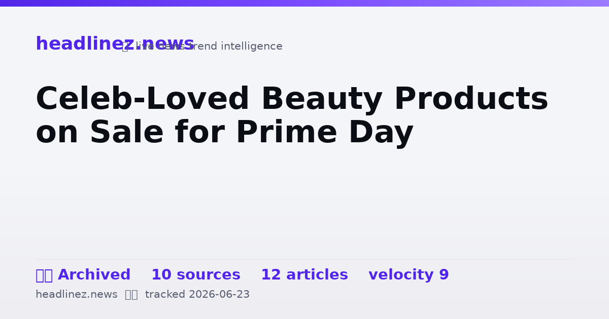 Visual summary for Celeb-Loved Beauty Products on Sale for Prime Day