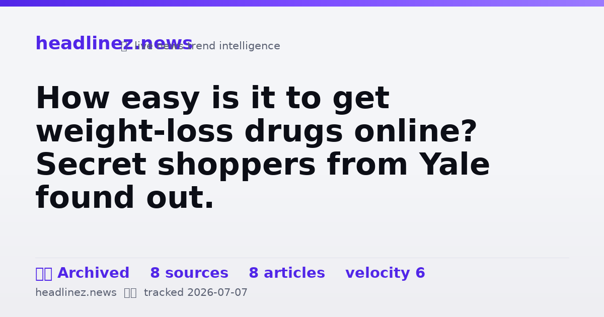 Visual summary for How easy is it to get weight-loss drugs online? Secret shoppers from Yale found out.