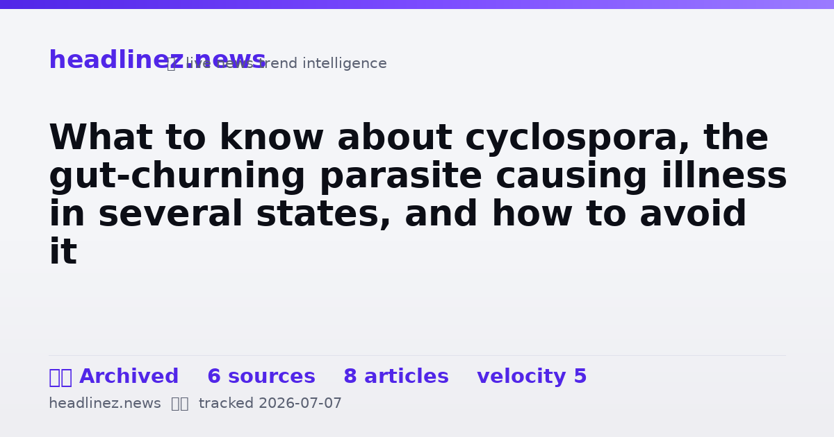 Visual summary for What to know about cyclospora, the gut-churning parasite causing illness in several states, and how to avoid it
