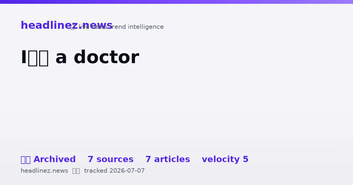 Visual summary for I’m a doctor