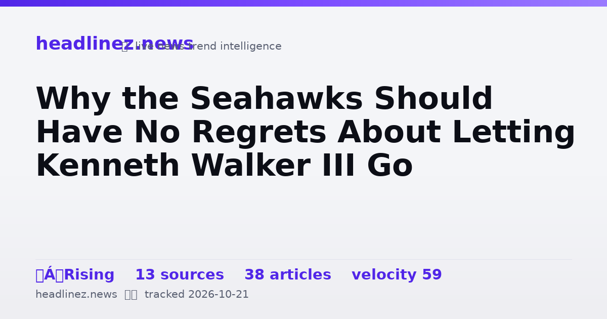 Visual summary for Why the Seahawks Should Have No Regrets About Letting Kenneth Walker III Go