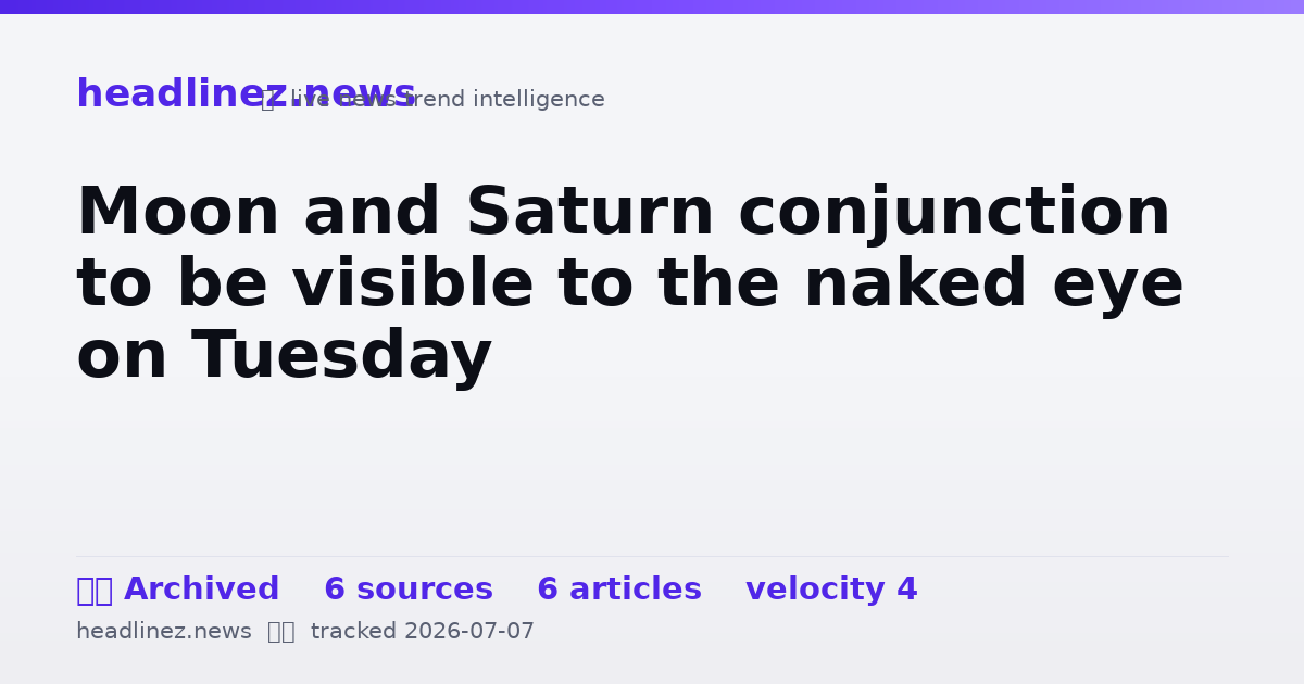 Visual summary for Moon and Saturn conjunction to be visible to the naked eye on Tuesday