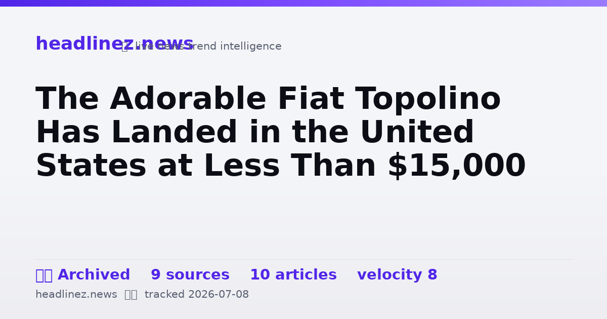 Visual summary for The Adorable Fiat Topolino Has Landed in the United States at Less Than $15,000